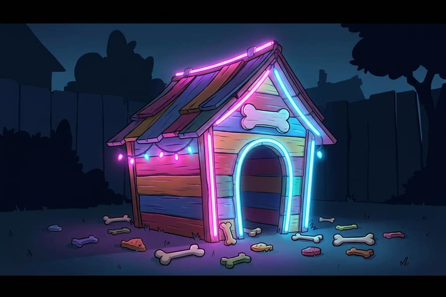 Слот Dog House красочная будка